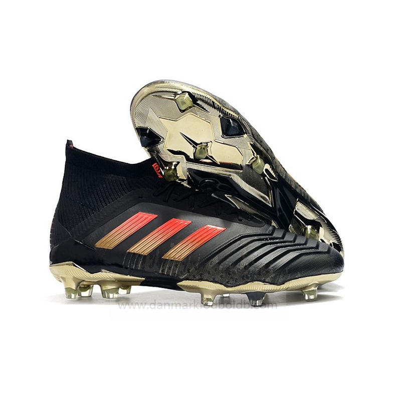 Adidas Predator 18.1 FG Fodboldstøvler Herre – Sort Rød